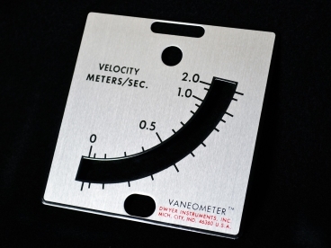 a device that reads velocity meters