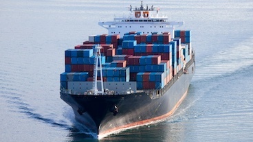 A cargo ship
