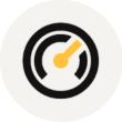 icon with a speedometer representing change management